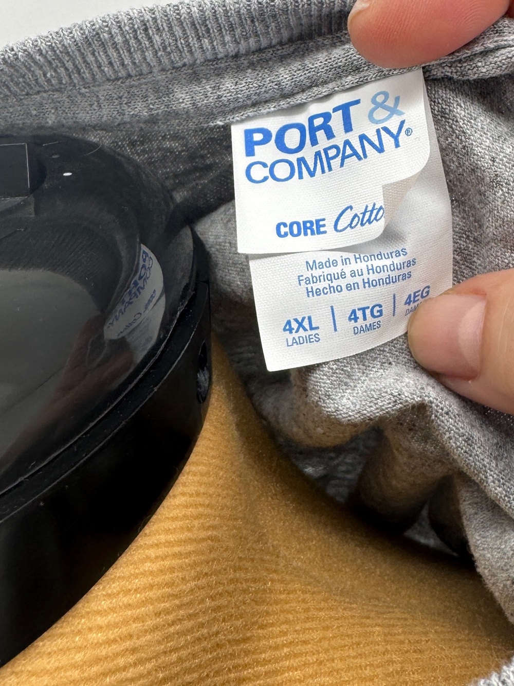 Port and Company Long Sleeve Crew Neck Shirt - Gray 0032 - Picture 2 of 3